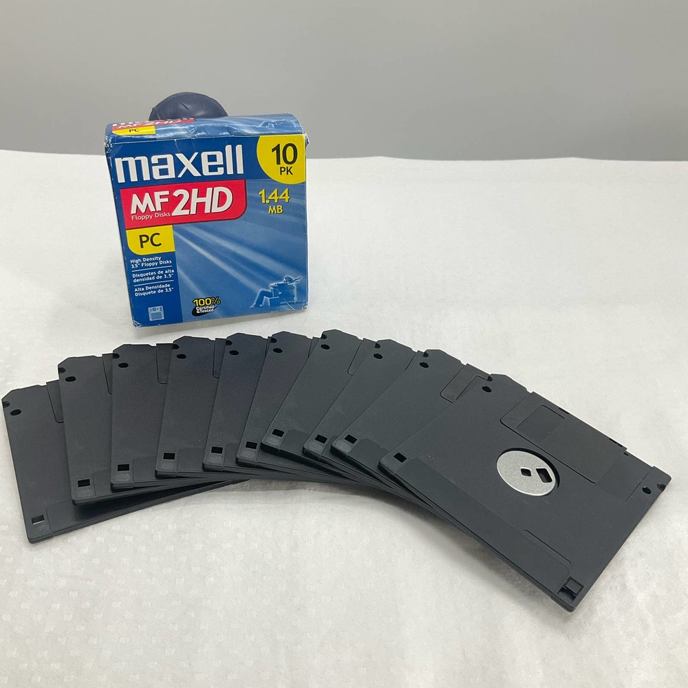 Maxell 3.5 HD 1.44MB Pre-Formatted MF2HD 10-Pack